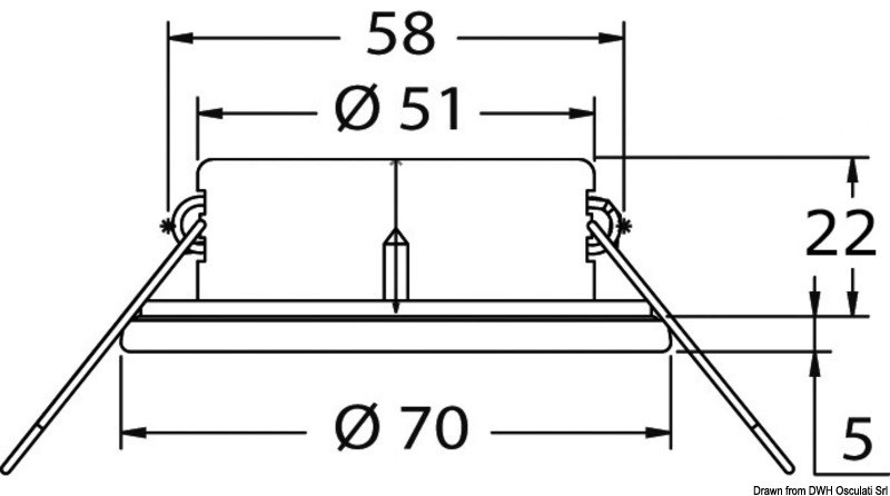 Plafoniera alogena da incasso Atria