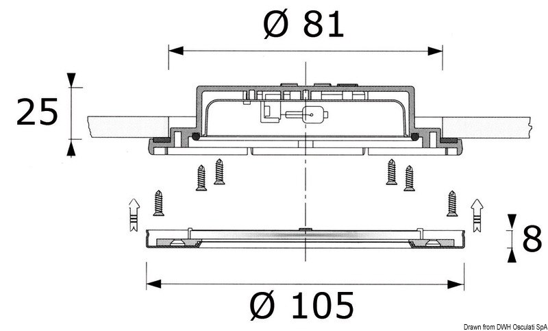 Plafoniera per esterni stagna 