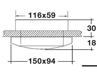 Plafoniera Phad LED lucida  