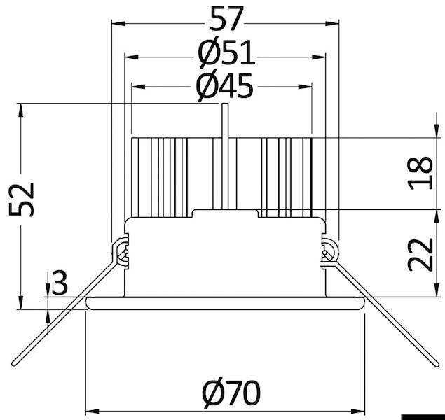 Plafoniera LED da incasso Atria II