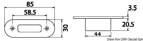 Luce di cortesia LED da incasso - frontale