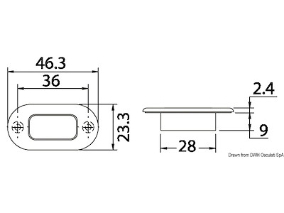 Luce di cortesia LED da incasso - frontale