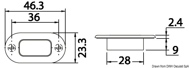 Luce di cortesia LED da incasso - frontale