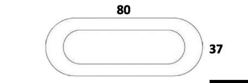 Luce di cortesia Oculus ultra piatta - frontale