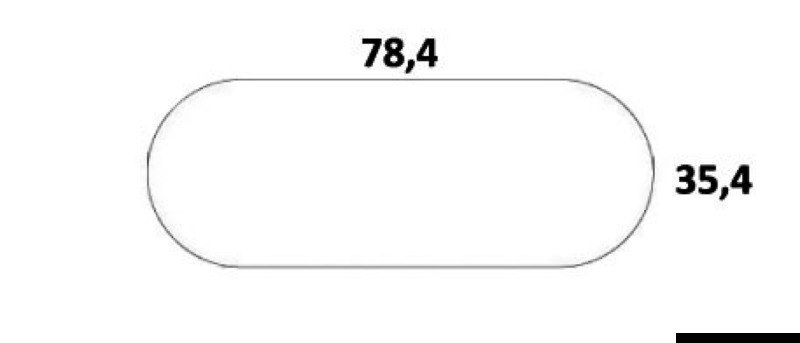 Luce di cortesia Oculus ultra piatta - frontale