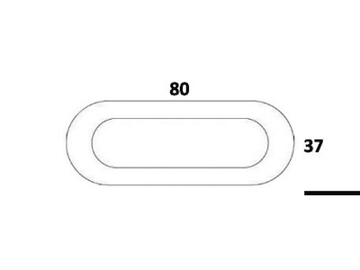 Luce di cortesia Oculus ultra piatta - frontale