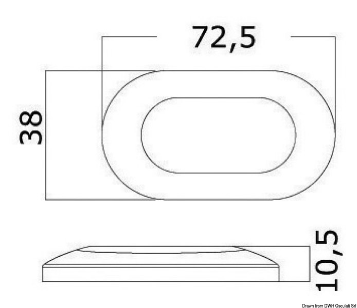 Luce di cortesia LED senza incasso - frontale