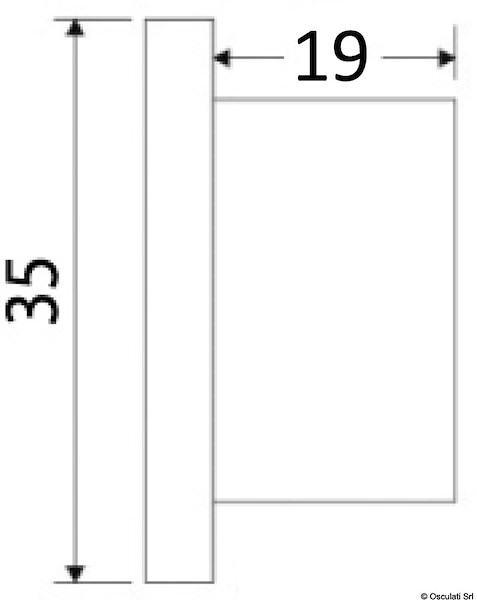 Luce di cortesia a LED da incasso - frontale