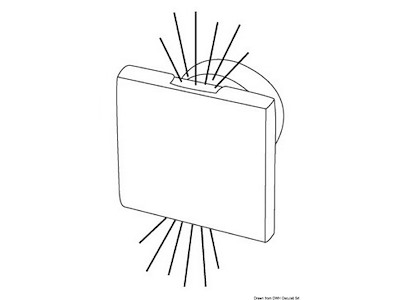 Luce di cortesia a LED da incasso - doppia verso il basso e verso l'alto
