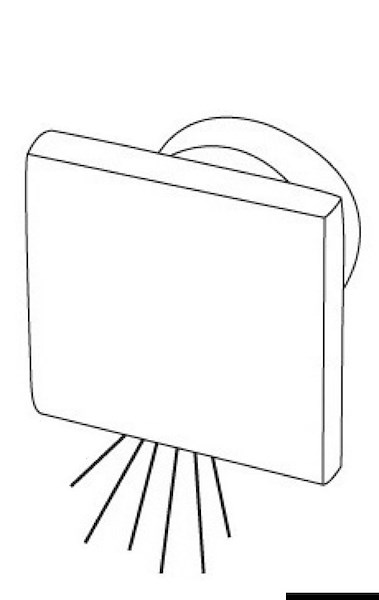 Luce di cortesia a LED da incasso - verso il basso