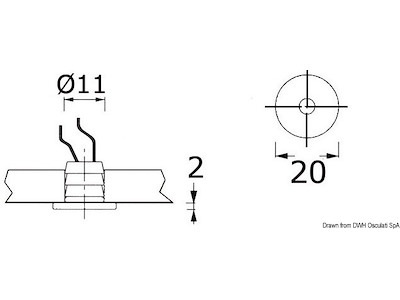 Luce di cortesia LED da incasso Apus-r - frontale