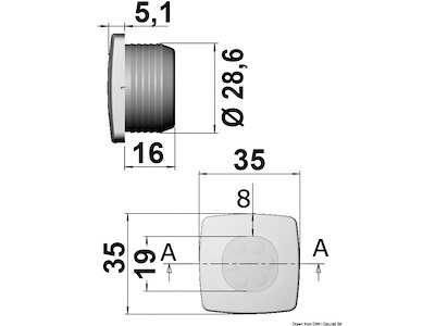 Luce di cortesia LED da incasso - frontale
