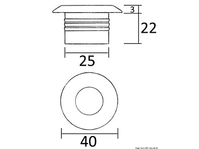 Luce di cortesia LED da incasso - frontale