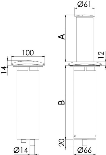 Luce a LED da tavolo Aurora a scomparsa