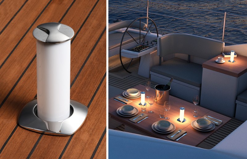 Luce a LED da tavolo Aurora a scomparsa