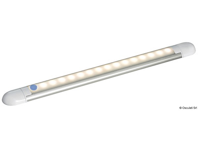 Plafoniera lineare a 14 LED bianca 12 V 