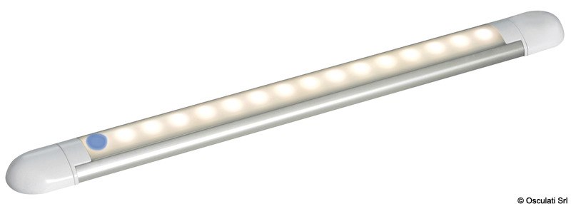 Plafoniera lineare a 14 LED bianca 12 V 