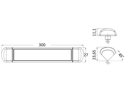 Luce LED da appoggio stagna con inter. touch 