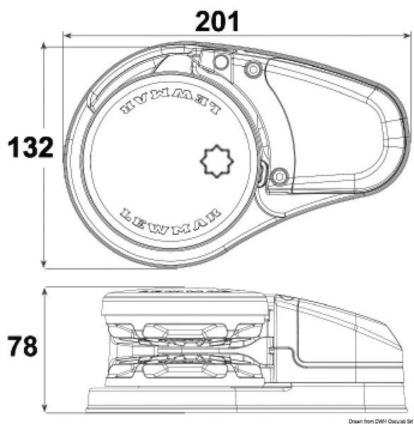Kit verricello LEWMAR VX1 basso (300 W e 500 W)