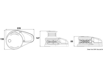 Kit verricello LEWMAR VX2 basso/alto (700 W)