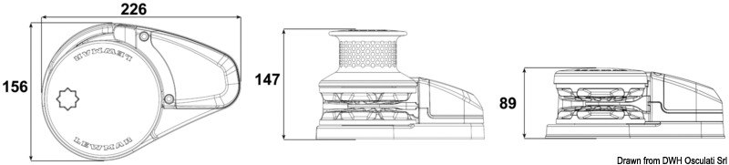 Kit verricello LEWMAR VX2 basso/alto (700 W)