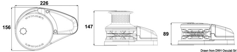 Kit verricello LEWMAR VX2 basso/alto (1000 W)