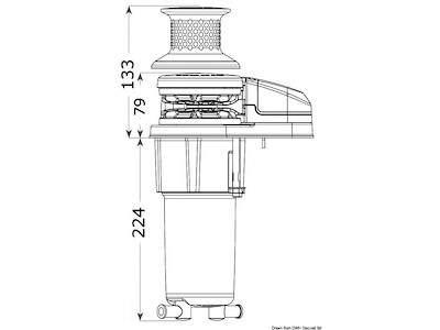 Kit verricello LEWMAR VX1L basso/alto (500 W e 800 W)
