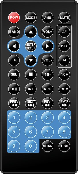 Radio da cruscotto con telecomando e antenna DAB inclusa