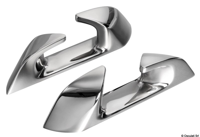 Passacavo angolato in acciaio inox serie Capri