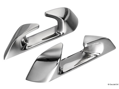 Passacavo angolato in acciaio inox serie Capri