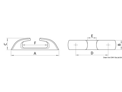 Passacavo diritto in acciaio inox serie Capri