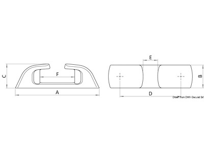 Passacavo inox Capri a rulli 210mm  