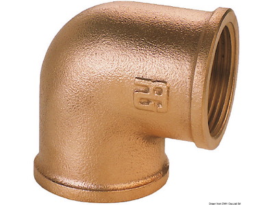 Gomito 90° F-F in bronzo GUIDI