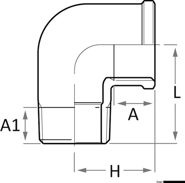 Gomito 90° M-F in bronzo GUIDI