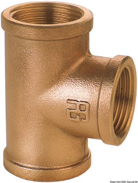 Raccordo a T F-F-F in bronzo GUIDI