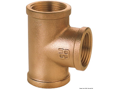 Raccordo a T F-F-F in bronzo GUIDI