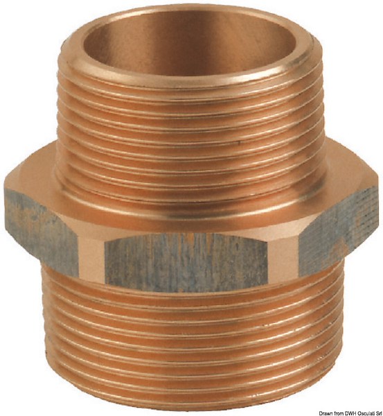 Niples doppio ridotto M-M in bronzo GUIDI
