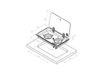 PIANOCOTTURA INCASSO 2F + COPERCHIO
