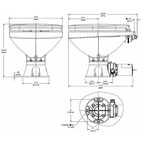 WC JABSCO QUIET FLUSH E2 REGULAR