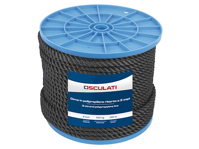 Cima in polipropilene ritorto a 3 capi