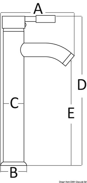 Miscelatore Diana bagno alto 