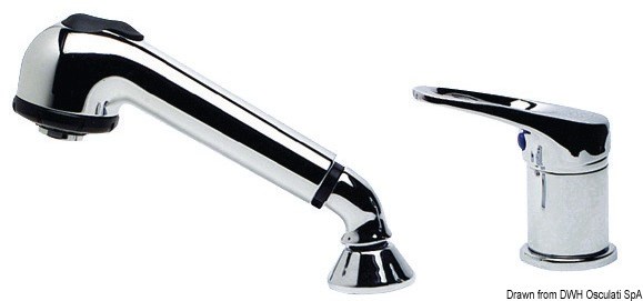 Miscelatore monocomando + doccia estraibile 