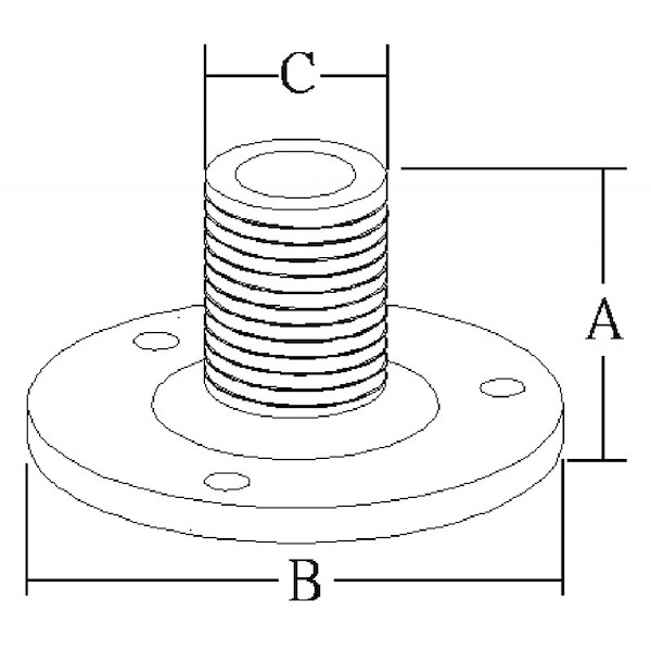 BASE ANTENNA INOX TONDA
