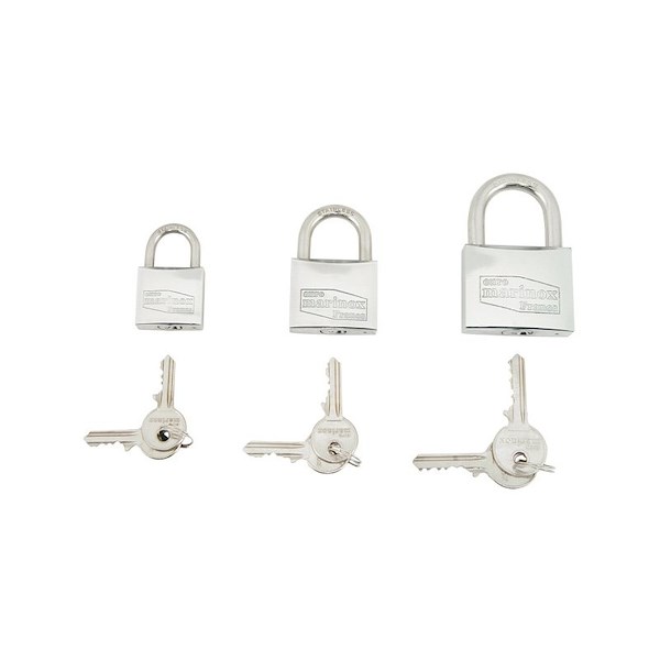 LUCCHETTO ACCIAIO INOX ARCO CORTO
